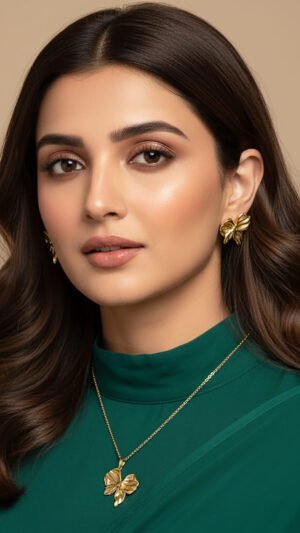 Anti Tarnished Pendent with Earrings Combo Set